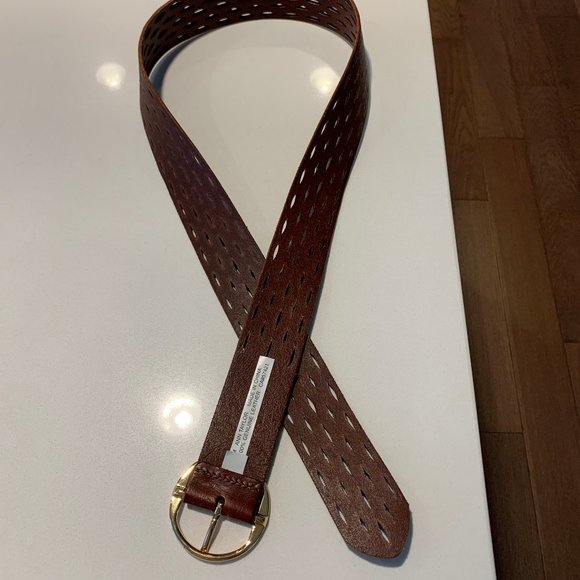Ann Taylor Wide Brown Leather Belt main image 6